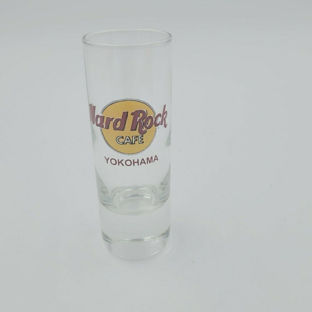 Hard Rock Cafe Yokohama 4" Shot Glass 1998 Classic Logo Collectible